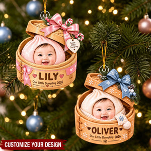Personalized Baby Photo Acrylic Christmas Ornament, Custom Face Baby Keepsake Gift