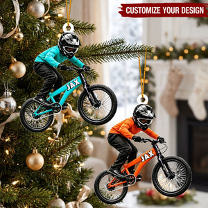 Personalized Bike Acrylic Ornament, Cycling Rider Keepsake