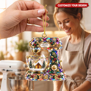 Personalized Acrylic Baking Ornament, Stand Mixer Christmas Tree Decor