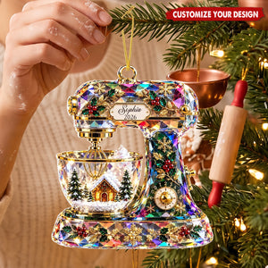 Personalized Acrylic Baking Ornament, Stand Mixer Christmas Tree Decor