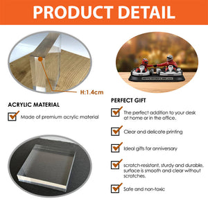 Kart Racing Loving Dad & Kid - Personalized Father Custom Shaped Acrylic Plaque