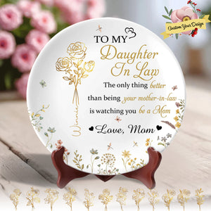 A Love Like No Other - Family Personalized Ceramic Plate - Mother's Day, Gift For Daughter