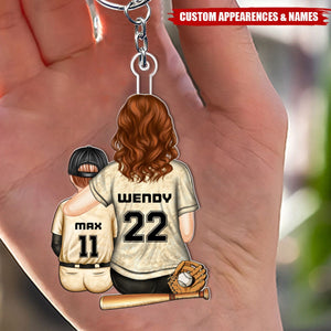 Best Baseball Mom Ever - Personalized Keychain