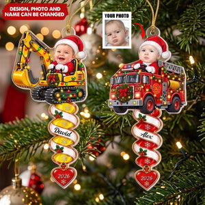 Custom Name Spiral Ornament Christmas, Ornament Gifts For Kids - Personalized Ornament
