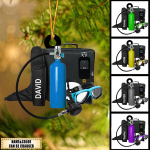 Personalized Christmas Ornaments for Scuba Diver