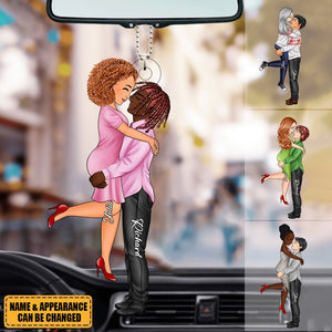 Couple Hugging Kissing Gift For Him Gift For Her Personalized Ornament