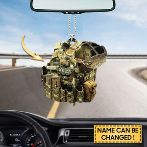 Personalized Soldier Vests Shaped Ornament