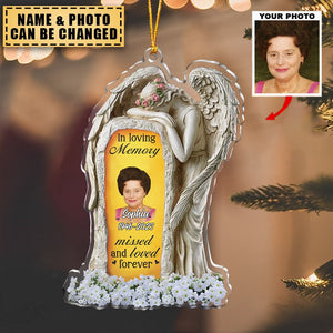 Custom Personalized In Loving Memory Acrylic Ornament - Memorial Gift Idea For Christmas/ Family Member - Upload Photo - Missed And Loved Forever