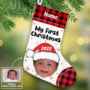 Personalized Baby First Christmas Photo Stocking OB201 85O57