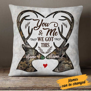 Personalized Deer Couple Pillow DB41 26O23