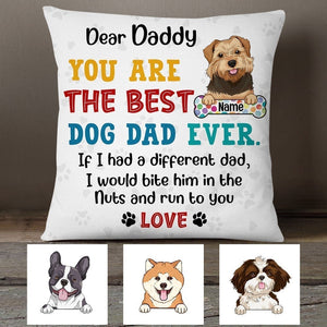 Personalized Dog Dad Pillow