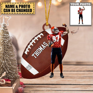 American Football Players - Personalized Custom Photo Mica Ornament - Sport Gift For American Football Players, American Football Lovers, Family Members