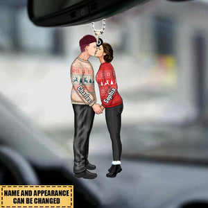 Personalized Car Ornament For Couple Portrait, Firefighter, EMS, Nurse, Police Officer, Military