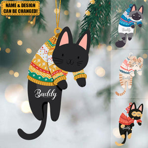 Hanging Cats - Personalized Acrylic Ornament