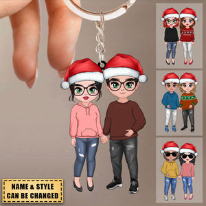 Personalized Gift For Husband, Wife Couple Keychain