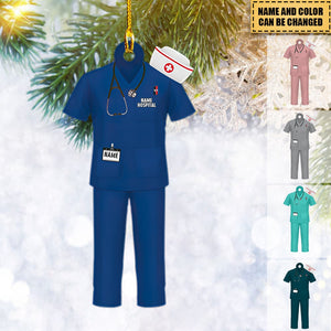 Nurse Uniform Ornament, Personalized Acrylic Ornament, Chirstmas Gift For Nurse