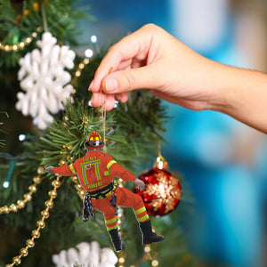 Personalized Firefighter Christmas -Two Sided Ornament