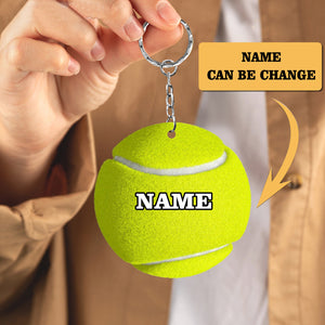 BALL KEYCHAIN, CUSTOM SHAPED FLAT KEYCHAIN, GIFT FOR BALL LOVERS