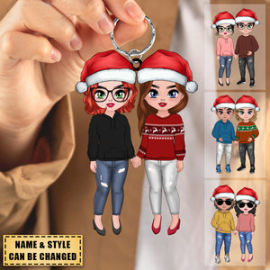 Personalized Gift For Husband, Wife Couple Keychain