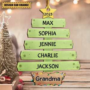 Family Is Everything - Personalized Custom Ornament Acrylic Custom Shaped Christmas - Gift For Family Members Grandma Mom