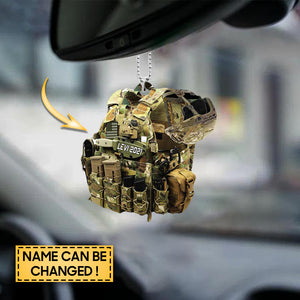 Personalized Soldier Vests Shaped Ornament