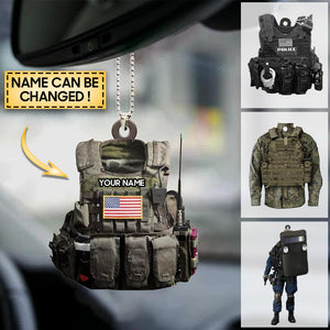 Personalized Police/Soldier Vests Shaped Ornament