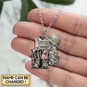 BOOTS & HAT - PERSONALIZED STAINLESS STEEL NECKLACE