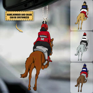 Personalized Equestrian Shaped Mica Ornament