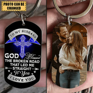 Perfect Gift For Your Husband Personalized Stainless Steel Keychain