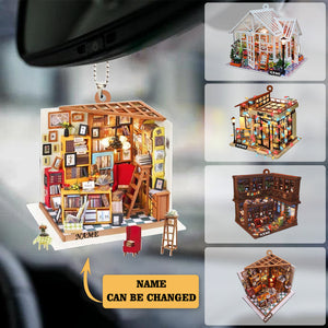 Personalized Book Store Dollhouse Acrylic Ornament