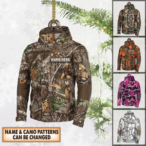 Personalized Camo Patterns Jacket Shaped Acrylic Ornament