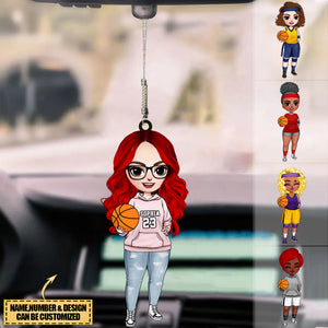 Personalized Woman Girl Basketball Player Acrylic Ornament