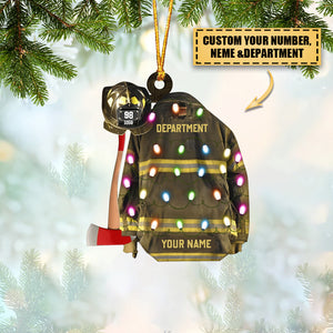 Personalized Firefighter Armor Ornament Proud Firefighter American Ornament