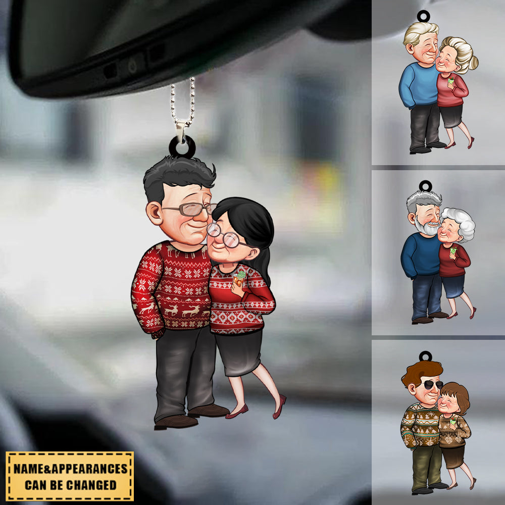 A Gift To My Wife, A Couple In A Standing Embrace - Personalized Ornament
