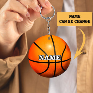 BALL KEYCHAIN, CUSTOM SHAPED FLAT KEYCHAIN, GIFT FOR BALL LOVERS