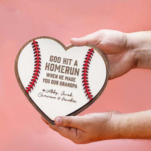 Personalized Father’s Day Baseball Heart Sign