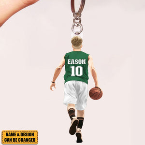 Basketball Shape - Personalized Keychain