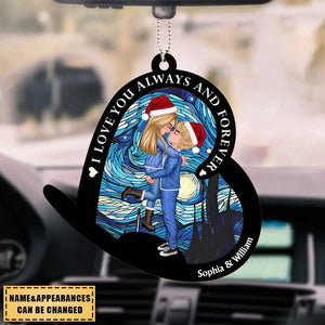 I Love You Always And Forever - Personalized Car Ornament