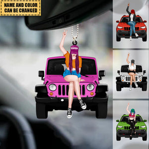 Personalized Off-road Girl Ornament - Gift For Off-road Lover