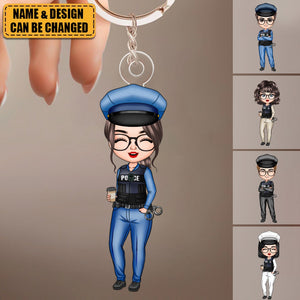 Police Officer - Personalized Keychain - Christmas Gift For Police