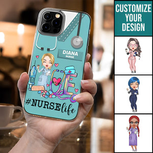 Love Nurse Life - Personalized Clear Phone Case - Perfect Gift For Nurse