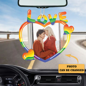 Heart Shape Love Lgbt Acrylic Ornament