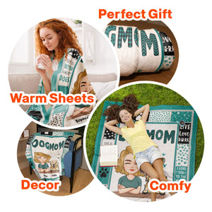 Dog Mom - Dog Dad - Personalized Blanket - Birthday, Loving, Funny Gift For Dog Mom, Dog Dad, Dog Owner, Dog Lover