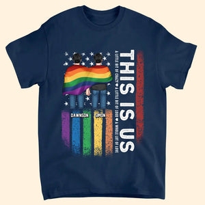 Personalized Custom T-Shirt - Pride Month, 4th Of July, LGBT, Anniversary Gift For Couple - This Is Us