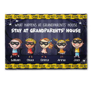 Grandkids Best Partners In Crime - Personalized Doormat - Gift For Grandpa And Grandma