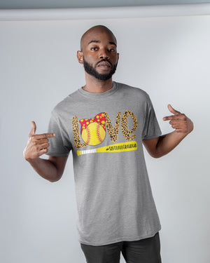 Love Softball Grandma Shirt Personalized T-shirt