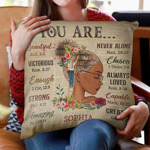 You Are Beautiful Victorious - Reading Gift - Personalized Custom Pillowcase