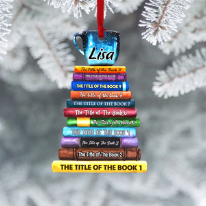 Book Collection Custom Shape Ornament