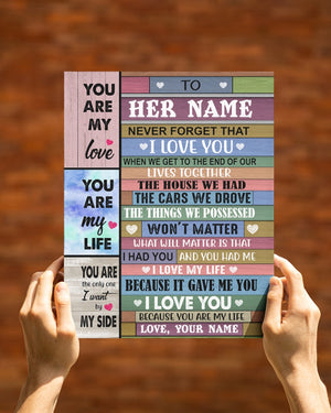 Never Forget That I Love You - Lovely Gift For Wife Vertical Poster