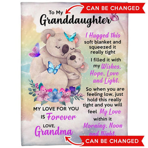 Granddaughter Blanket - Koala Hug